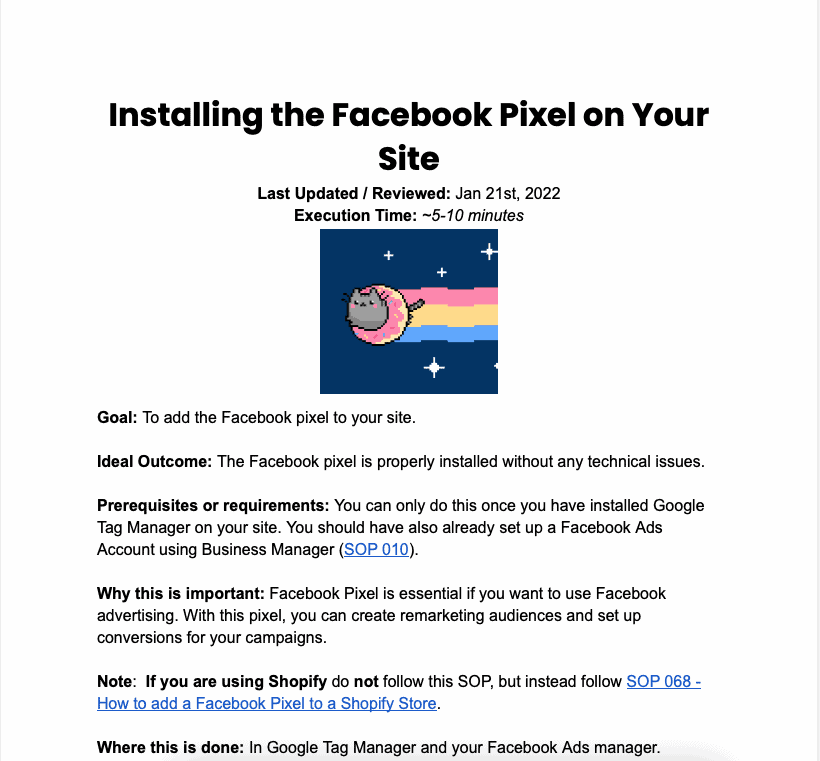 SOP 005: Install the Facebook Pixel on Your Site