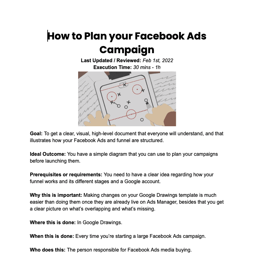 SOP 075: How to plan your Facebook Ads Campaign