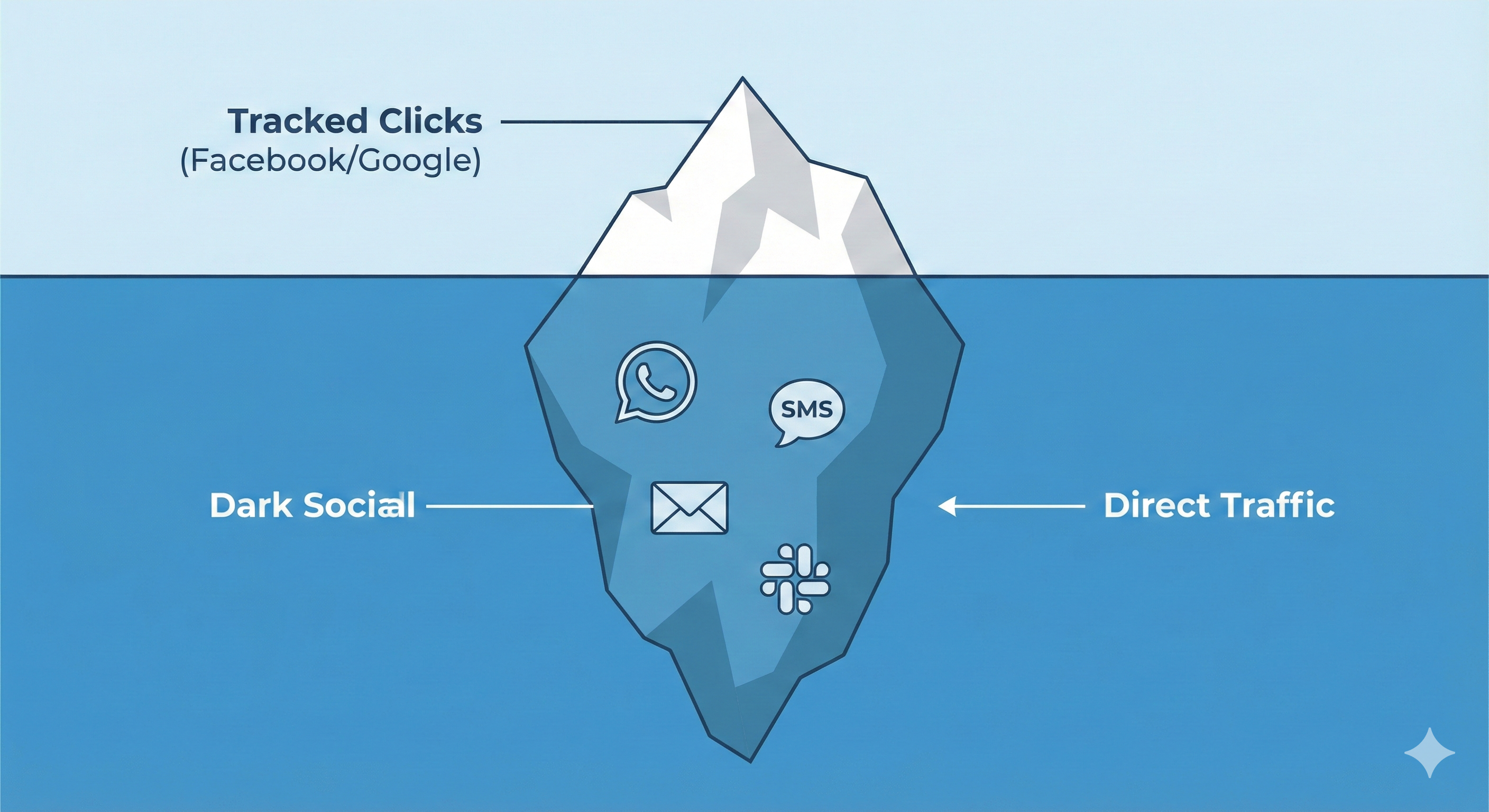 How most sharing happens privately (WhatsApp) where you can't see it.